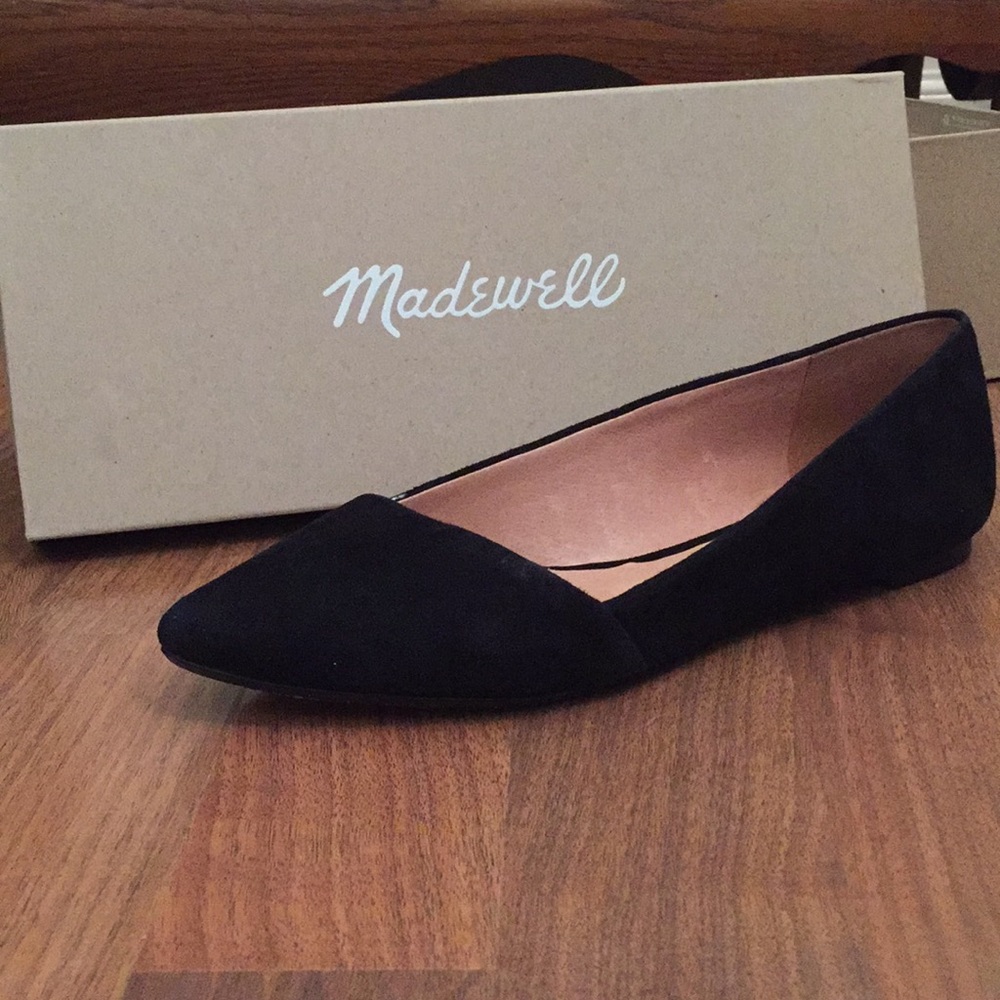 Black Suede Madewell Flats
